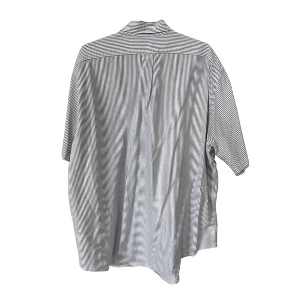 Ralph Lauren Button Front Shirt Size XXL Striped Short Sleeve Classic Fit Career - Picture 2 of 8